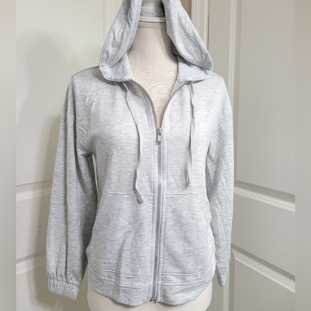 Banana Republic Light Gray Zip Hoodie